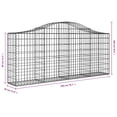thumbnail image 4 of vidaXL Arched Gabion Baskets 4 pcs 200x30x80/100 cm Galvanised Iron, 4 of 4
