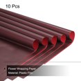 thumbnail image 3 of Unique Bargains Double Sided Color Flower Wrapping Paper Wine 22.8'x22.8' Waterproof 10 Pack, 3 of 5