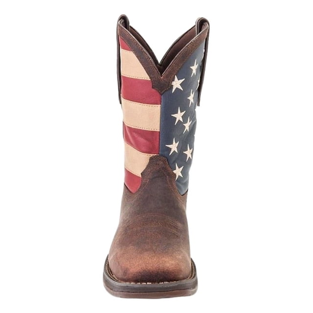 Durango Men's 11" Rebel⢠by Durango Patriotic Pull On Western Boot Brown/Union Flag - DB5554