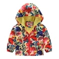 thumbnail image 4 of Toddler Girls Winter Coat Solid Color Cartoon Printed Lightweight Coat Windbreaker Jacket Spring Jacket 2-3 Years Kids Clothes, 4 of 4