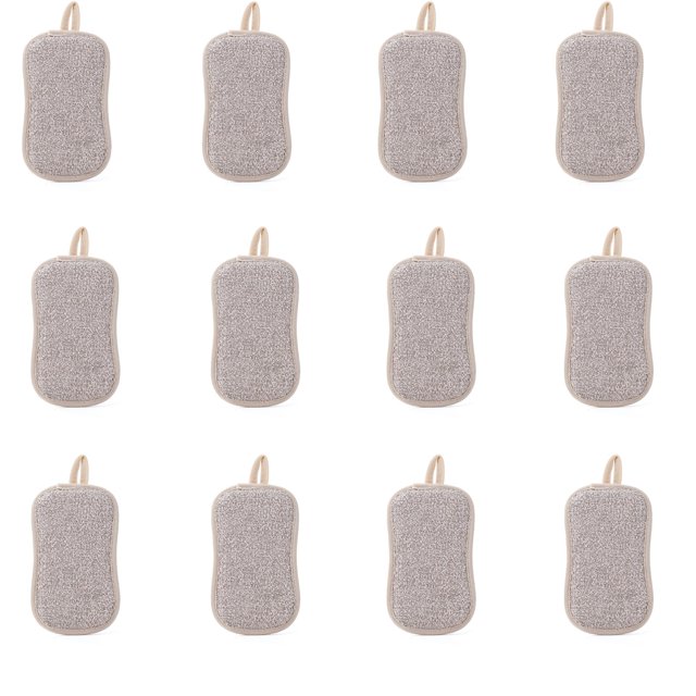 YDNGF 12 PCS Multi Purpose Sponges Kitchen Dish Sponge for Washing Dishes Non Scratch Microfiber Sponges for Cleaning Dishes Pots and Pans Rough Scrubbers Side for Non Stick