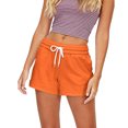 thumbnail image 1 of Wangsaura Women Loose Style Sports Shorts, Solid Color Elastic Waist Sweatpants, 1 of 3