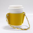 thumbnail image 4 of XZNGL Chain Portable Coffee Cup Cover Leather Beverage Handbag Heat Insulation Hot Separation Cup Cover Hanging Portable, 4 of 9