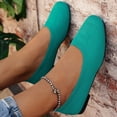 thumbnail image 2 of Womens Square Toe Dressy Shoes Spring Fall Knit Fashion Casual Ballet Flats Slip on Loafers for Ladies, 2 of 6
