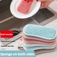 thumbnail image 3 of Oleegame 2PC Ten Dollar Items Microfiber Washable Reusable Scouring 4PCS Sponge Dish Sponge With 2Sticky Hooks Cleaning, 3 of 9