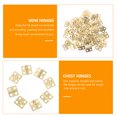 thumbnail image 2 of Shisuyan Mini Hinges Iron 50Pcs 1.30X1.20X0.40in Yellow, 2 of 8
