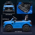 thumbnail image 3 of Qaba Ford Ranger Licensed 12V Ride on Car with Rear Storage, Blue, 3 of 10