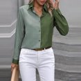 thumbnail image 4 of AherBiu Womens Button down Shirts Long Sleeve Collared Fall Blouses Dressy Casual Work Office Tops, 4 of 5