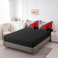 thumbnail image 4 of YST Red Black Gray Twin 7 Piece Comforter Set With Sheets For Boys Patchwork Geometric Bed In A Bag For Kids Teen,Simple Triangle Bedding Set Modern Geometry Bed Set Bedroom Decor, 4 of 5