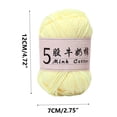 thumbnail image 3 of Naittoop Fil de Coton Lait, Couleur Soleil, 325 m, 1 Pelote, 3 of 6