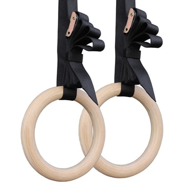 Wood Gymnastic Rings for Fitness Use Multi Smooth Solid Wood with No Snags Unbreakable 28mm