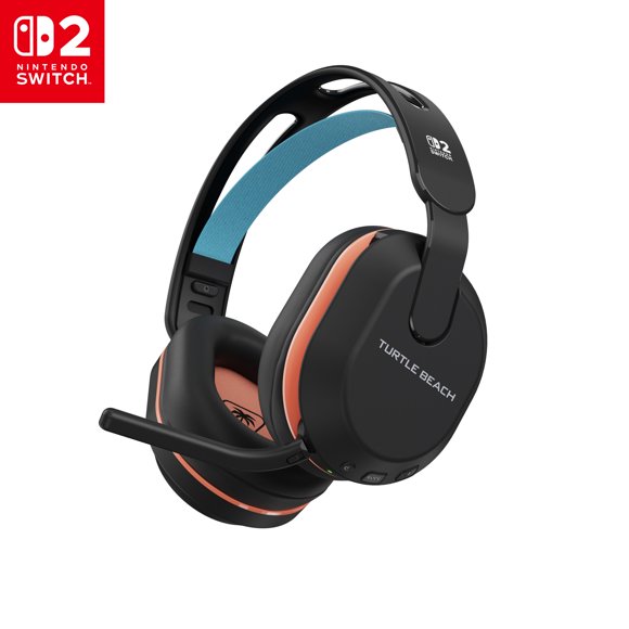 Turtle Beach Stealth 500 Wireless Headset (Charcoal Black) - Officially Licensed for Nintendo Switch 2 - 40-hour Battery Life, Flip-to-Mute Mic, Memory Foam Ear Cushions, Adjustable, Lightweight