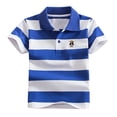 thumbnail image 1 of Hiiyo Polos à Rayures Décontractés à Manches Courtes Polosshort pour Tout-Petits Garçons T-Shirt Décontracté Polyvalent, 1 of 2