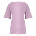 thumbnail image 4 of TopLLC Chemises Mexicaines pour Femmes Hauts Brodés Traditionnels Tunique Décontractée à Fleurs pour Femmes Col Rond Manches Courtes Chemises en Lin, 4 of 5