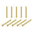 thumbnail image 1 of Unique Bargains Brass Hex Bolts, M5x50mm 10 Pack Fully Thread Grade 4.8 Machine Screws, 1 of 4