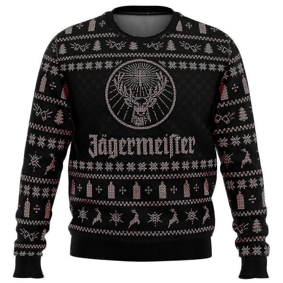 Bebetter Jagermeister Ugly Christmas Sweater Pullover Men's 3d Sweatshirt Tops Autumn And Winter Clothing A