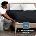 thumbnail image 3 of Bare Home Fitted Sheet - Premium 1800 Collection - Deep Pocket - Ultra-Soft Wrinkle Resistant - California King, Black, 3 of 7