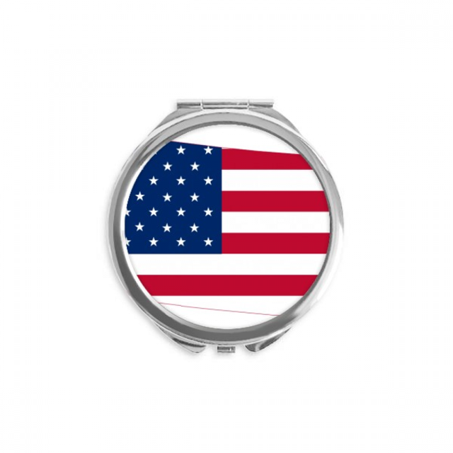 Carte du Colorado Amérique Étoiles Rayures Drapeau Miroir Compact Rond Portable de Poche en Verre