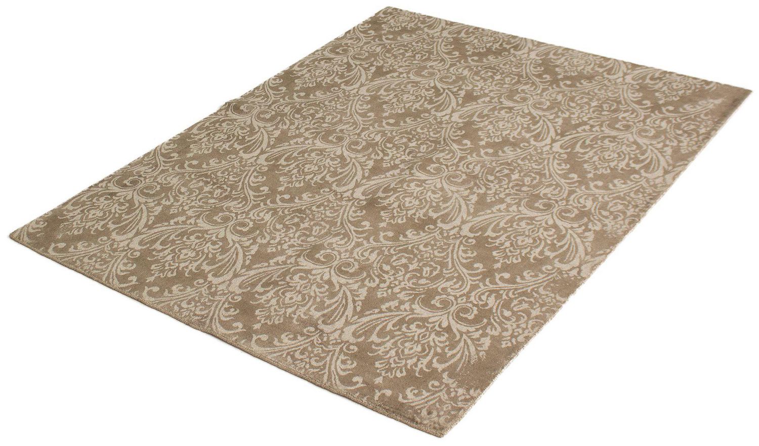 ECARPETGALLERY Tapis Noué à la Main pour Salon, Salle à Manger et Chambre à Coucher Transitionnel Collection Éternité 5'7" x 7'5" en Gris