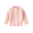 thumbnail image 1 of KYAIGUO Chandail à Enfiler pour Filles Tout-Petits 1-8T, Bébé, Chaud, Col Rond, Tricot à Fleurs, 1 of 9