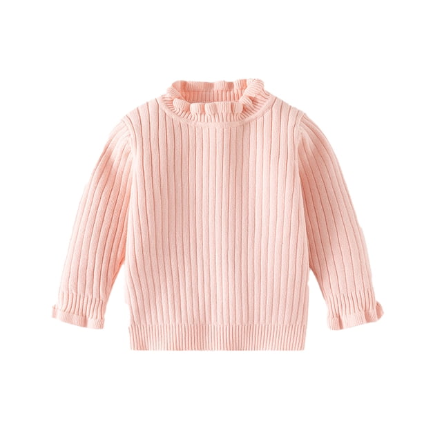KYAIGUO Chandail à Enfiler pour Filles Tout-Petits 1-8T, Bébé, Chaud, Col Rond, Tricot à Fleurs
