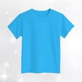 thumbnail image 2 of Chandails pour Filles, T-Shirt Uni à Manches Courtes pour Filles, Col Rond, Vêtements d'Été pour Filles, Ensembles pour Filles 5-6 Ans, Tenue pour Fille, 2 of 4