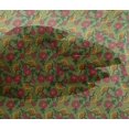 thumbnail image 4 of oneOone Viscose Chiffon Fabric Leaves & Floral Block Decor Fabric Printed BTY 42 Inch Wide, 4 of 4