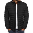 thumbnail image 2 of Mens Solid Color Jacket Cotton Padded Jacket Fashion Cotton Padded Jacket Mens Warm Cotton Padded Jacket, 2 of 3