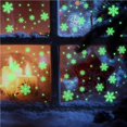 thumbnail image 1 of tredstone Glow in The Dark Christmas Snowflake Sticker Xmas Self-Adhesive PVC Wall Decals Stickers Luminous Stickers for Wall Door Window Ceiling, 1 of 8