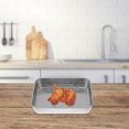 thumbnail image 4 of 1 Set Stainless Steel Baking Tray with Rack Practical Tray Baking Dish (Silver), 4 of 9