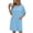 🔥 Light Blue, variant on Sentmoon Shirt Dresses for Women with Pockets Crew Neck Solid Color Cute Summer Dresses for Women Short Sleeve Regular Fit Summer Vacation Essentials for Women Maxi Dress for Work and Office XL
