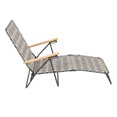 thumbnail image 3 of Chaise longue à sangles tressées pliante, 3 of 5