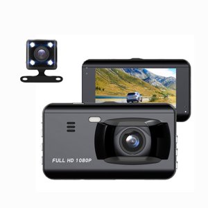 LOVEVER Accessoires de voiture - Caméra de Dash Cam avant et arrière Caméra de dash WiFi/APP Caméra de voiture Dash 2.5K Cam +1080P Dashcams arrière avec Super Night Vision Loop Recording G-Senso