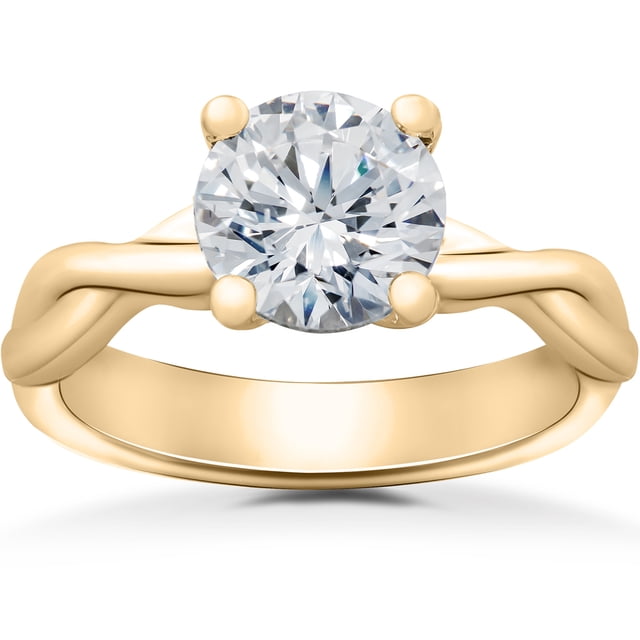 Grace Monture de Bague de Fiançailles Solitaire à Vigne Torsadée