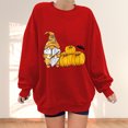 thumbnail image 1 of Chandails à Capuchon de Mode pour Femmes 2023 Mode Automne Hiver Halloween Nain Citrouille Imprimé Décontracté Sports Col Rond Survêtements Manches Longues 50 % de Rabais Liquidation Costumes Halloween/noël, 1 of 1
