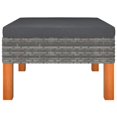 thumbnail image 2 of vidaXL 7 Piece Garden Lounge Set Poly Rattan and Eucalyptus Wood Grey, 2 of 5