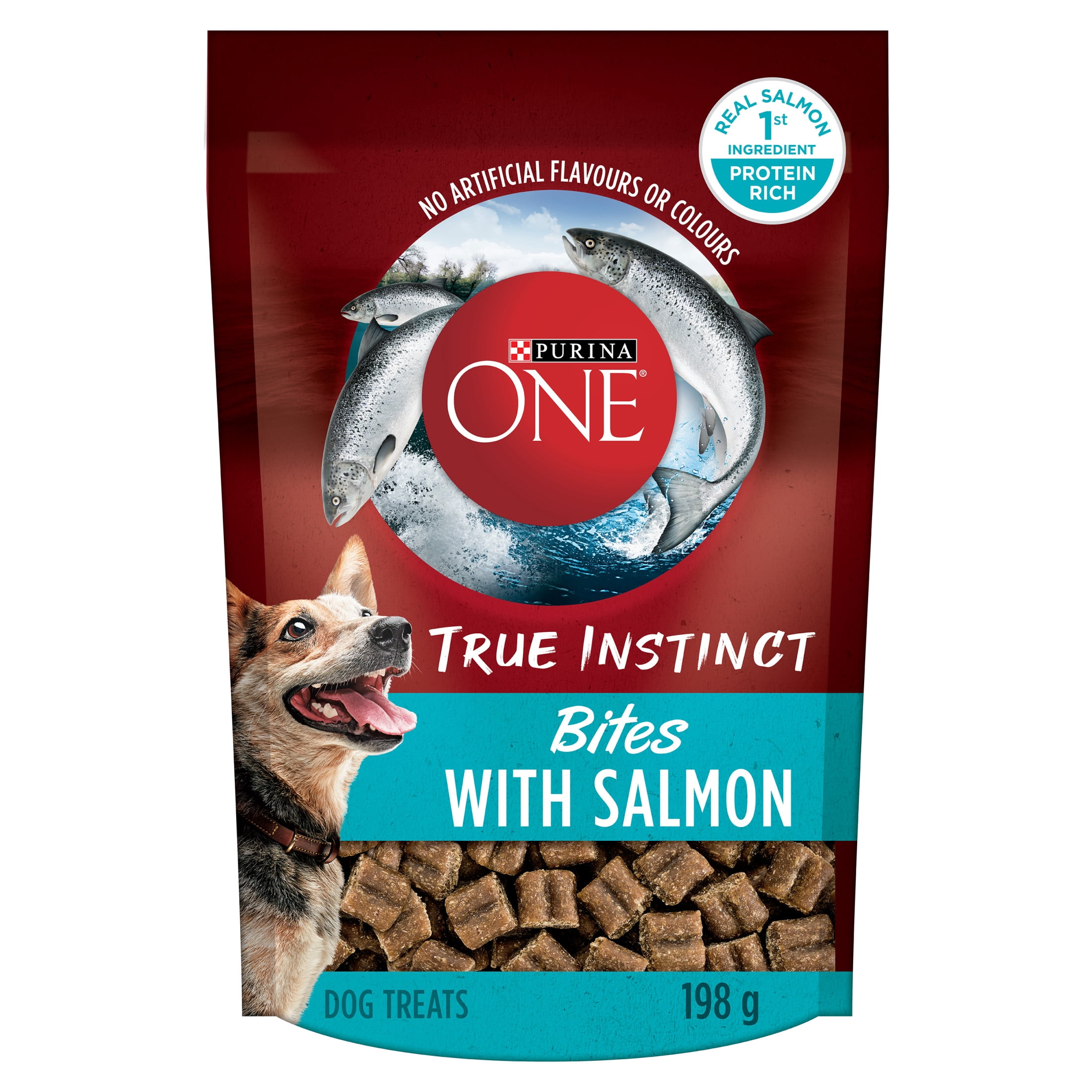 Purina ONE Véritable Instinct Bouchées avec Saumon Gâteries d'entraînement pour Chiens