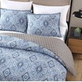 thumbnail image 1 of City Scene Milan Blue Comforter Set, King, 1 of 5