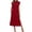 Wine# dresses for women, variant on Oksale Maxi Dresses for Women Cozy Loose Sleeveless Sundresses Casual Crewneck Summer Dress Elegant Classic Solid Colour Dresses with Pockets White XL