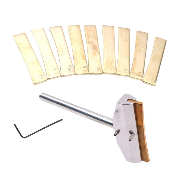 Fretboard Inserts Caul + Outil de Pressage pour Guitare Électrique/basses Doré
