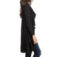 thumbnail image 3 of Cardigan à Volants Ouvert devant Couleur Unie Manches Longues pour Femmes, 3 of 7