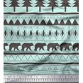 thumbnail image 1 of Soimoi Green Moss Georgette Fabric Tribal African Print Fabric by Yard 42 Inch Wide, 1 of 3