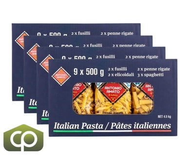 Antonio Amato Pasta Variety Pack, 9 × 500 g (4/Case) - Authentic Italian Pasta