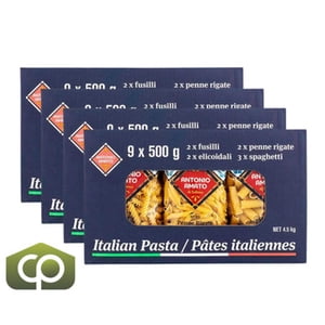 Antonio Amato Pasta Boîte de variétés, 9 × 500 g (4/Case) - Pâtes authentiques italiennes