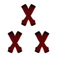 thumbnail image 2 of ZheElen Easy To Wear Over Knee Socks Highly Elastic And Durable Soft And Breathable Wide Application Polyester Easy To Match Red and black 3Set, 2 of 6