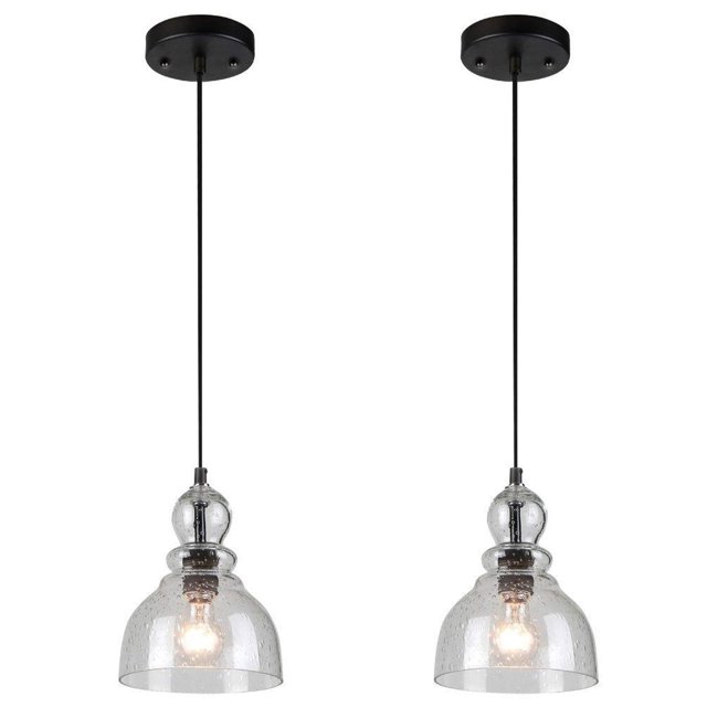 Ciata Lighting 1-Light Indoor Adjustable Mini Pendant - Bronze Indoor Pendant (2 Pack)