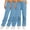 Light Blue1, variant on Posijego Womens 3PC Sweatpants with Pockets Women's 3 Pack Sweat Pants Wide Leg Lounge Running Pants