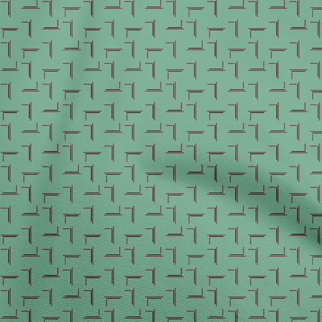 oneOone Velvet Sea Green Fabric Abstract Irregular Lines Sewing Material Print Fabric By The Yard 58 Inch Wide