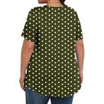 thumbnail image 3 of Plebaso Hauts pour Femmes Grande Taille Manches Courtes Blouses Plissées Décontractées Col Rond Été Tuniques Amples, 3 of 6