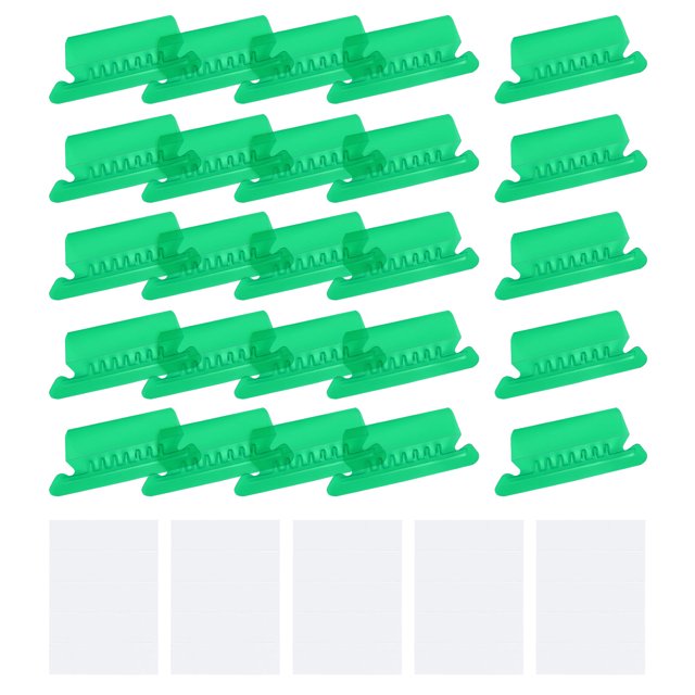 Uxcell Hanging File Folder Tabs, 2 Inch File Folder Tabs and Inserts Plastic Clear File Folder Labels Filing Tabs for Hanging File Folders, Green, 50 Pcs